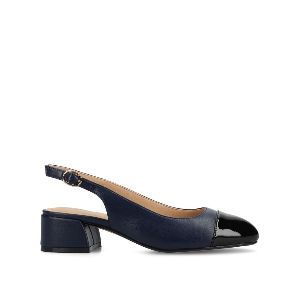 Journee Collection Sammie Pump Women's US 10 Blue Slingback Block Heel HAWK486